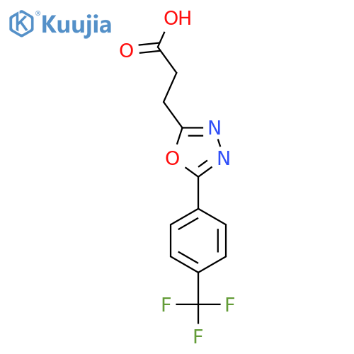 3-[5-(4-Trifluoromethyl-phenyl)-[1,3,4]oxadiazol-2-yl]-propionic acid structure