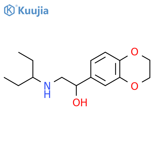 1-(2,3-dihydro-1,4-benzodioxin-6-yl)-2-(pentan-3-yl)aminoethan-1-ol structure