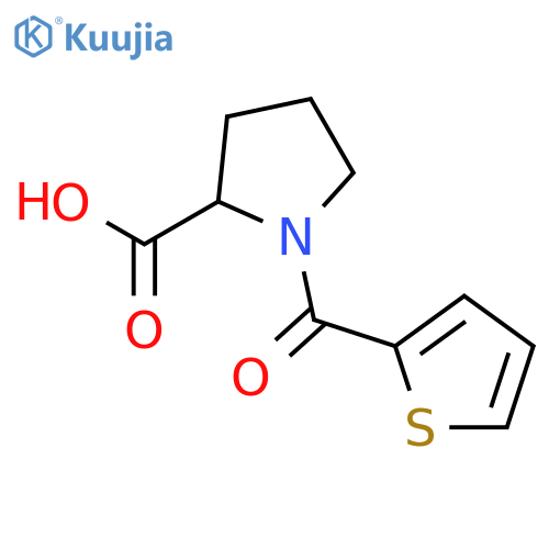 (2S)-1-(thiophene-2-carbonyl)pyrrolidine-2-carboxylic acid structure