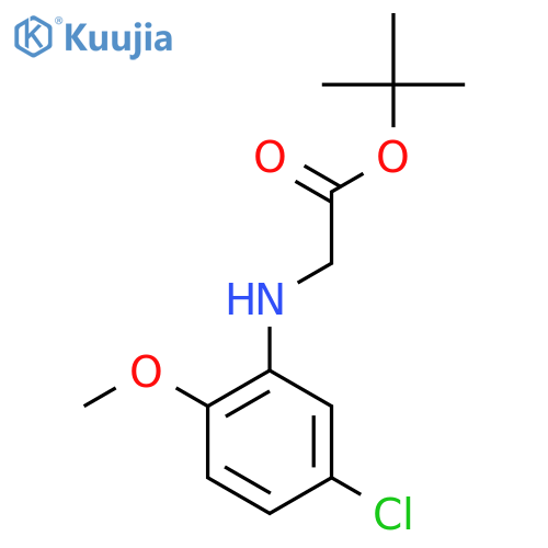 tert-butyl 2-(5-chloro-2-methoxyphenyl)aminoacetate structure