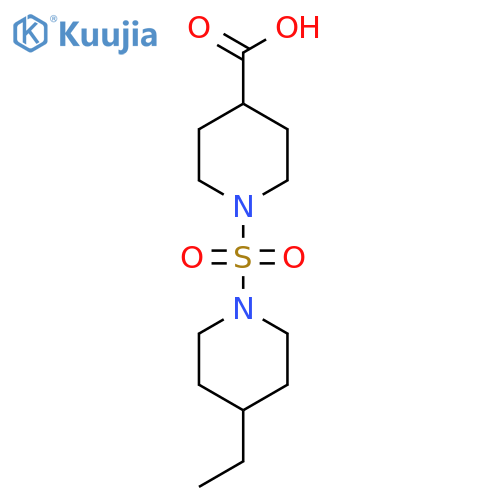 1-(4-ethylpiperidin-1-yl)sulfonylpiperidine-4-carboxylic acid structure