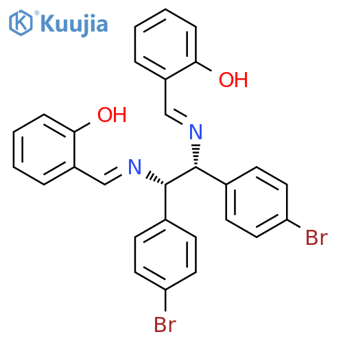 2,2'-((1E,1'E)-(((1R,2S)-1,2-Bis(4-bromophenyl)ethane-1,2-diyl)bis(azanylylidene))bis(methanylylidene))diphenol structure