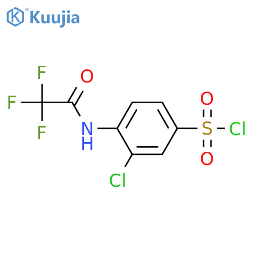 3-chloro-4-(trifluoroacetamido)benzene-1-sulfonyl chloride structure