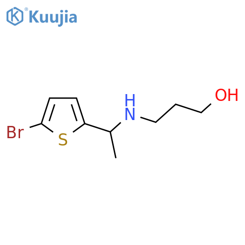 3-{1-(5-bromothiophen-2-yl)ethylamino}propan-1-ol structure
