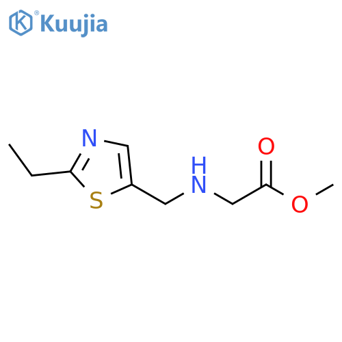 Methyl 2-{(2-Ethyl-1,3-thiazol-5-yl)methylamino}acetate structure