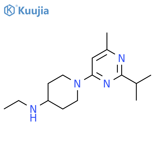 N-Ethyl-1-[6-methyl-2-(propan-2-yl)pyrimidin-4-yl]piperidin-4-amine structure