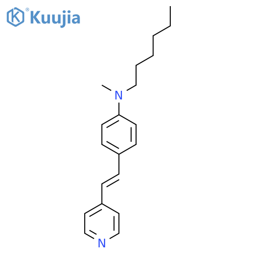 Benzenamine, N-hexyl-N-methyl-4-[2-(4-pyridinyl)ethenyl]- structure