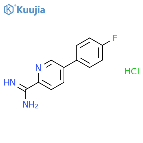 5-(4-Fluorophenyl)picolinimidamide hydrochloride structure