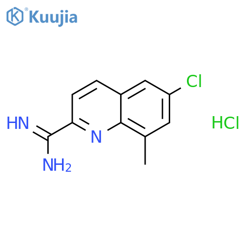 6-Chloro-8-methylquinoline-2-carboximidamide hydrochloride structure