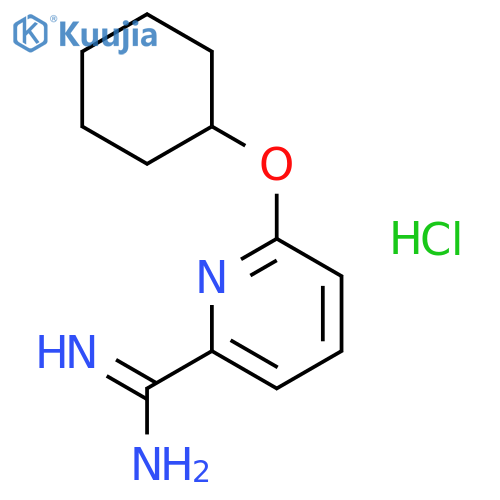 6-(Cyclohexyloxy)picolinimidamide hydrochloride structure