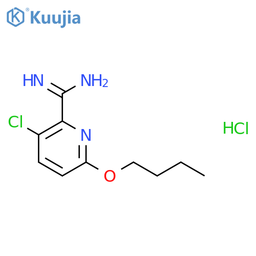 6-Butoxy-3-chloropicolinimidamide hydrochloride structure