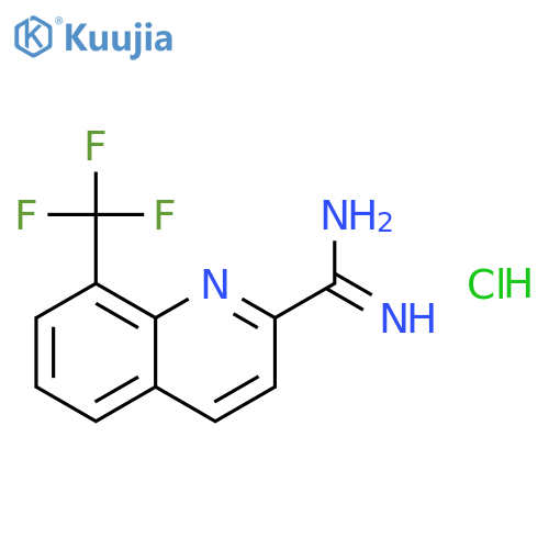 8-(Trifluoromethyl)quinoline-2-carboximidamide hydrochloride structure