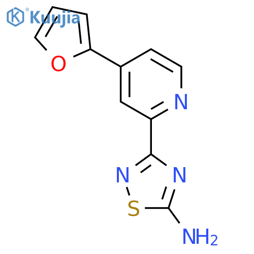3-(4-(Furan-2-yl)pyridin-2-yl)-1,2,4-thiadiazol-5-amine structure