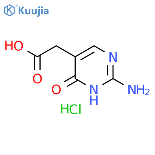 2-(2-amino-4-hydroxypyrimidin-5-yl)acetic acid hydrochloride structure