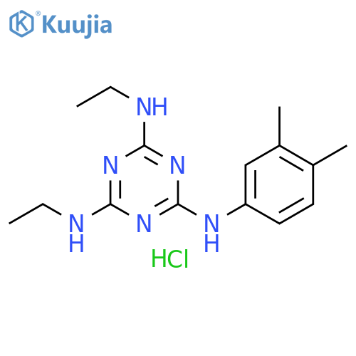 N2-(3,4-dimethylphenyl)-N4,N6-diethyl-1,3,5-triazine-2,4,6-triamine hydrochloride structure