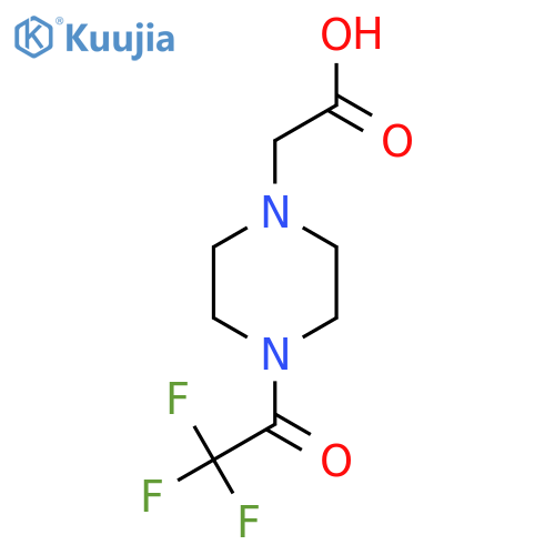 2-4-(trifluoroacetyl)piperazin-1-ylacetic acid structure