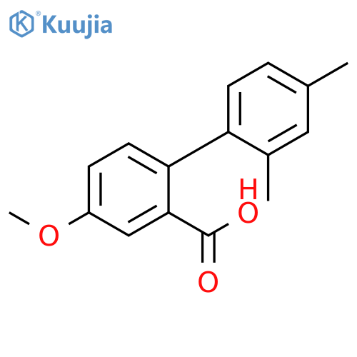 2-(2,4-Dimethylphenyl)-5-methoxybenzoic acid structure