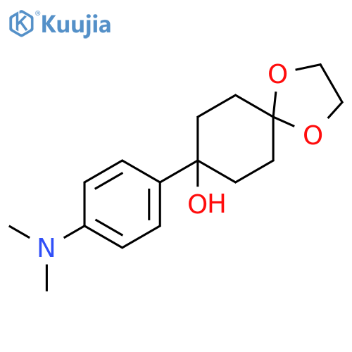 1,4-Dioxaspiro[4.5]decan-8-ol, 8-[4-(dimethylamino)phenyl]- structure