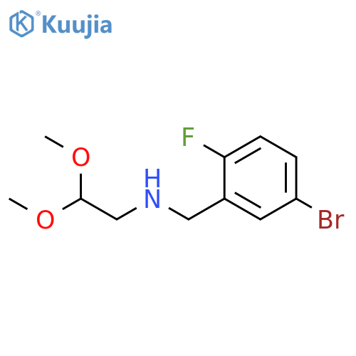 (5-Bromo-2-fluorophenyl)methyl(2,2-dimethoxyethyl)amine structure