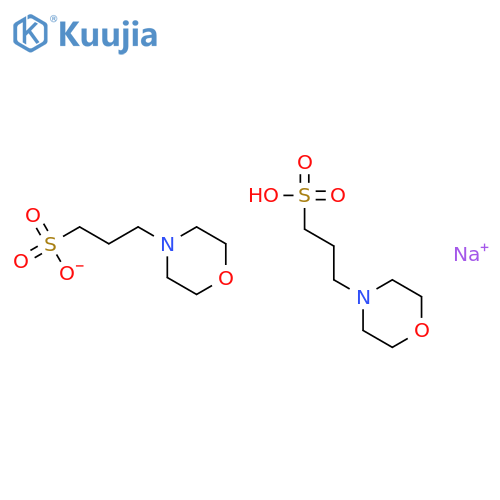 3-N-Morpholinopropanesulfonic acid hemisodium salt structure