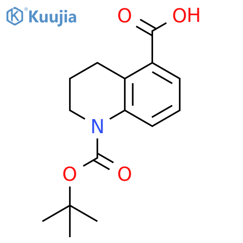 1-tert-butoxycarbonyl-3,4-dihydro-2H-quinoline-5-carboxylic acid structure