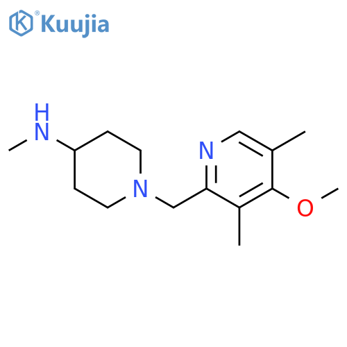 1-(4-Methoxy-3,5-dimethylpyridin-2-yl)methyl-N-methylpiperidin-4-amine structure