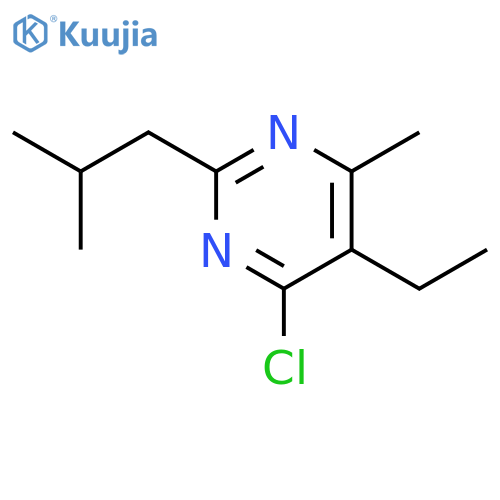 4-Chloro-5-ethyl-6-methyl-2-(2-methylpropyl)pyrimidine structure