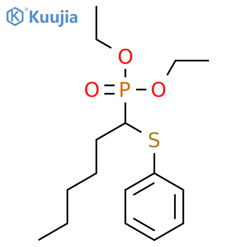 Phosphonic acid, [1-(phenylthio)hexyl]-, diethyl ester structure