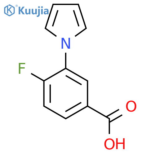 4-fluoro-3-(1H-pyrrol-1-yl)benzoic acid structure