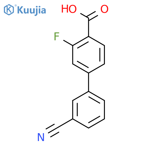4-(3-cyanophenyl)-2-fluorobenzoic acid structure