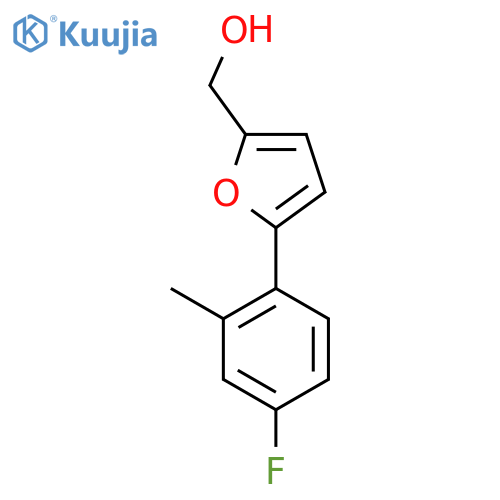 (5-(4-Fluoro-2-methylphenyl)furan-2-yl)methanol structure