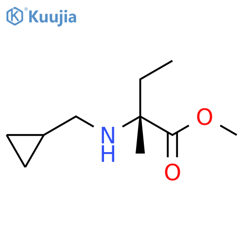 methyl 2-(cyclopropylmethyl)amino-2-methylbutanoate structure
