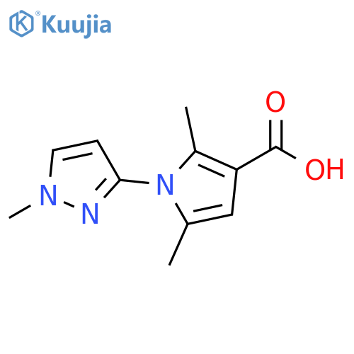 2,5-dimethyl-1-(1-methyl-1H-pyrazol-3-yl)-1H-pyrrole-3-carboxylic acid structure