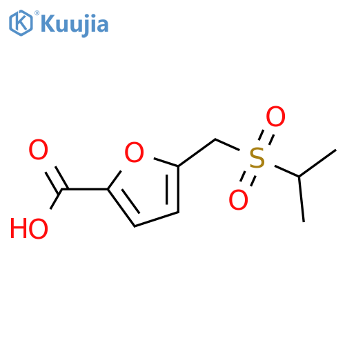 5-(propane-2-sulfonyl)methylfuran-2-carboxylic acid structure