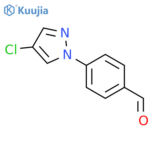 4-(4-chloro-1H-pyrazol-1-yl)benzaldehyde structure