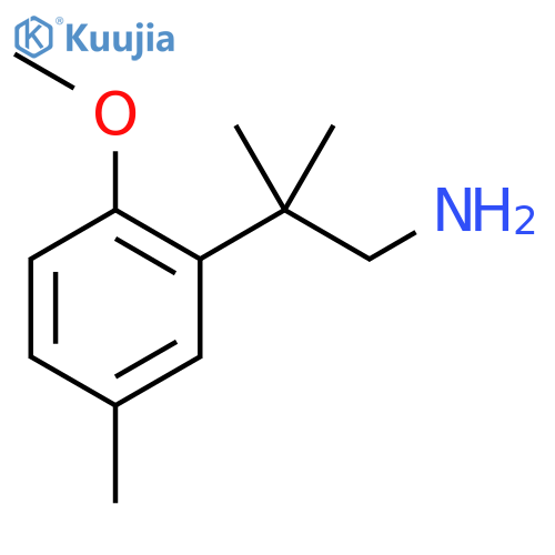 2-(2-methoxy-5-methylphenyl)-2-methylpropan-1-amine structure