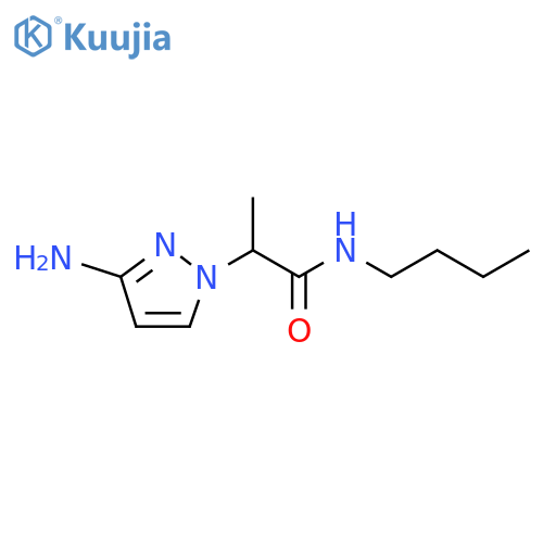 2-(3-amino-1H-pyrazol-1-yl)-N-butylpropanamide structure