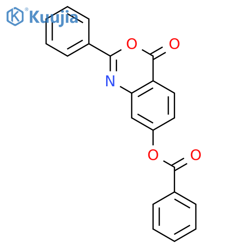 4H-3,1-Benzoxazin-4-one, 7-(benzoyloxy)-2-phenyl- structure