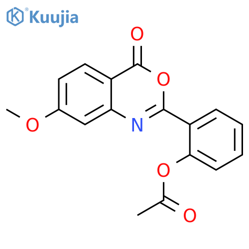 4H-3,1-Benzoxazin-4-one, 2-[2-(acetyloxy)phenyl]-7-methoxy- structure