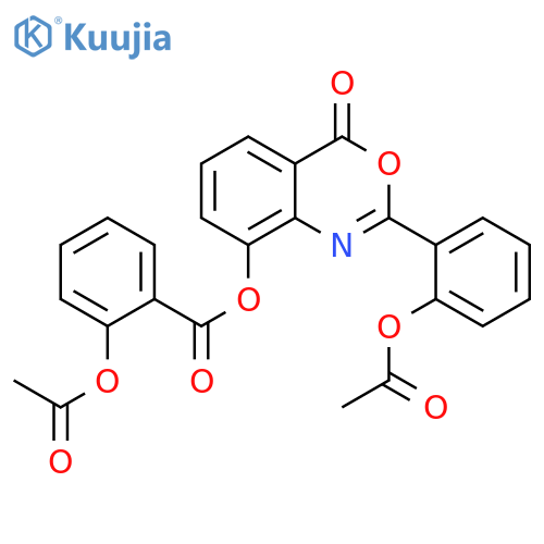 Benzoic acid, 2-(acetyloxy)-,2-[2-(acetyloxy)phenyl]-4-oxo-4H-3,1-benzoxazin-8-yl ester structure