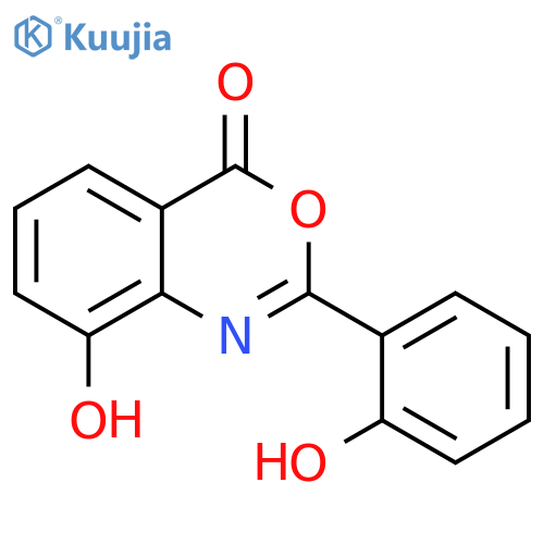 4H-3,1-Benzoxazin-4-one, 8-hydroxy-2-(2-hydroxyphenyl)- structure