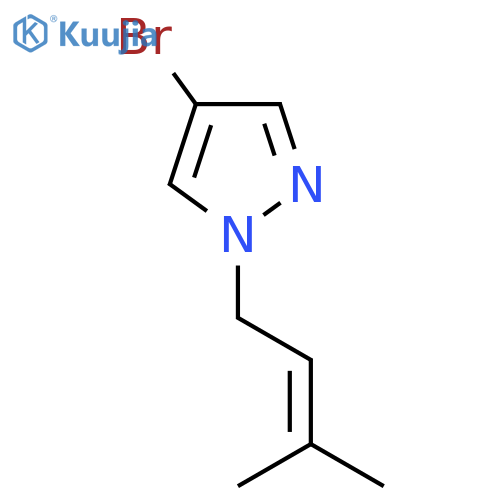 4-Bromo-1-(3-methylbut-2-en-1-yl)-1H-pyrazole structure