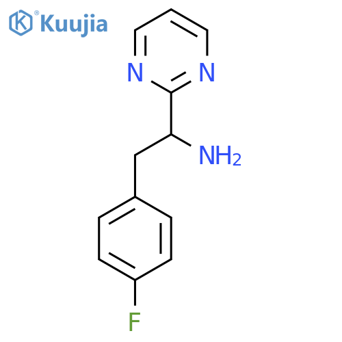 2-(4-fluorophenyl)-1-(pyrimidin-2-yl)ethan-1-amine structure