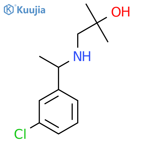 1-{1-(3-chlorophenyl)ethylamino}-2-methylpropan-2-ol structure