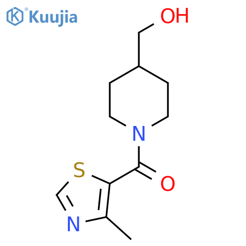 [1-(4-Methyl-1,3-thiazole-5-carbonyl)piperidin-4-yl]methanol structure