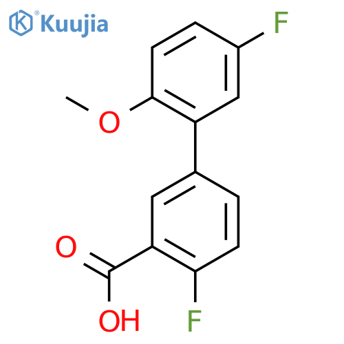 2-fluoro-5-(5-fluoro-2-methoxyphenyl)benzoic Acid structure