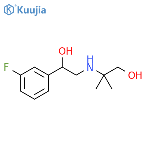 2-{2-(3-fluorophenyl)-2-hydroxyethylamino}-2-methylpropan-1-ol structure