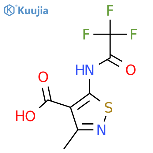 3-methyl-5-(trifluoroacetamido)-1,2-thiazole-4-carboxylic acid structure