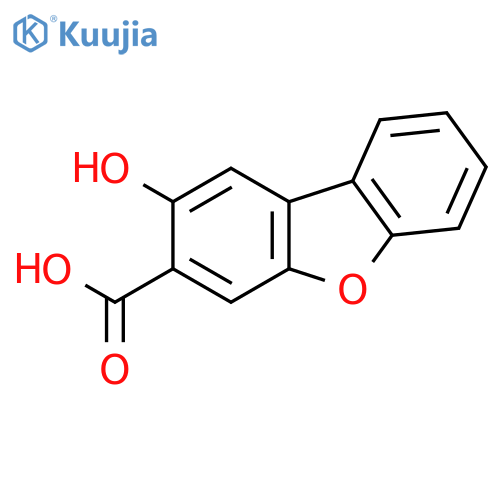 3-Dibenzofurancarboxylicacid, 2-hydroxy- structure