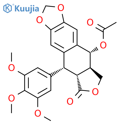 Furo[3',4':6,7]naphtho[2,3-d]-1,3-dioxol-6(5aH)-one,9-(acetyloxy)-5,8,8a,9-tetrahydro-5-(3,4,5-trimethoxyphenyl)-, (5R,5aR,8aR,9R)- structure